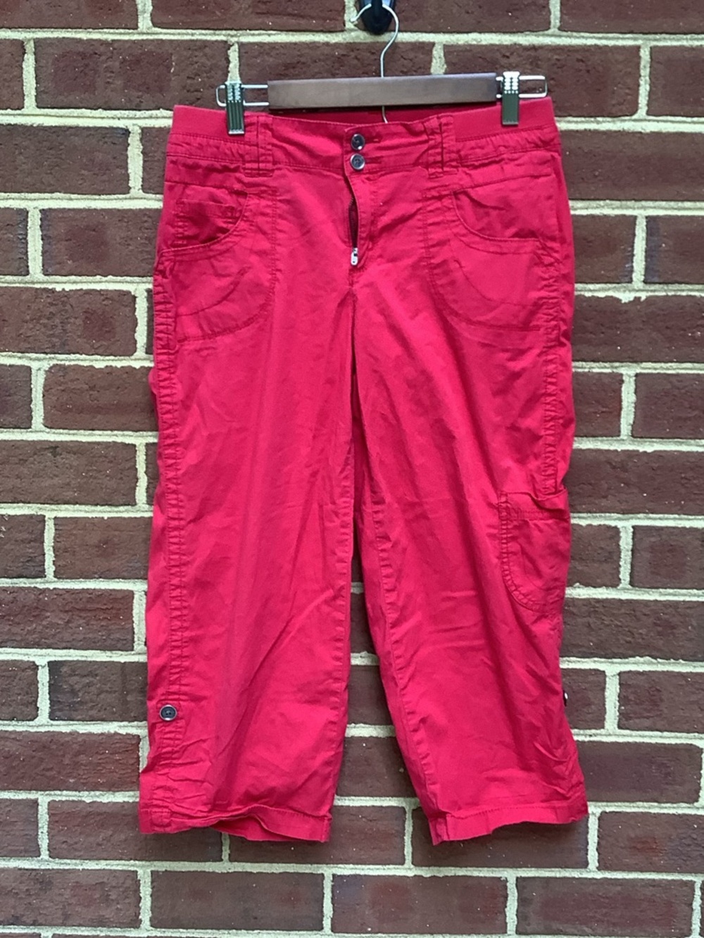 EUC Khakis & Co. Red Poplin Capri Pants 4 Small